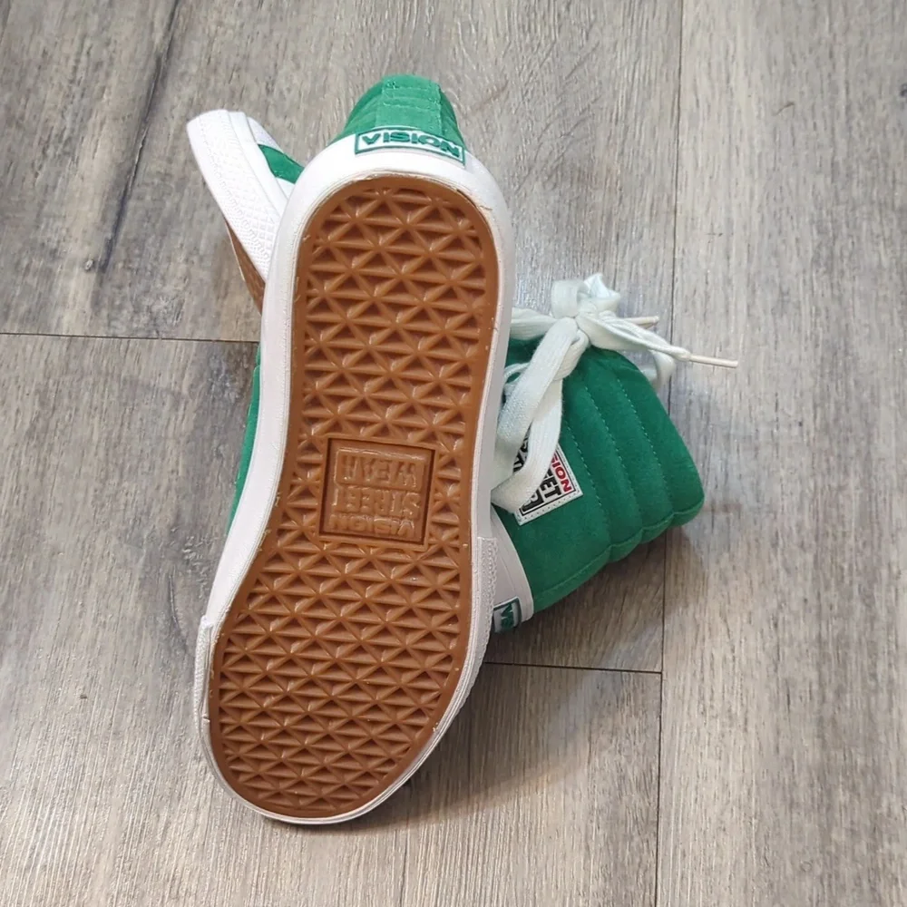Vision Street Wear Retro Hi-Top Pepper Green Skate Shoes - Picture 7 of 10